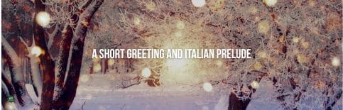 A Short Greeting and Italian Prelude a video with Gary and Lisa Thomas